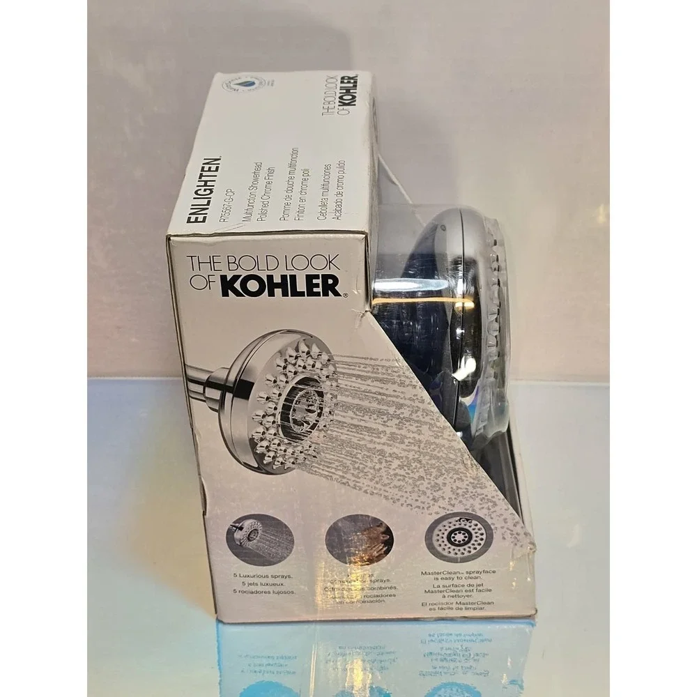Kohler Enlighten 5-Spray Multifunction Showerhead Polished‎ Chrome NIB